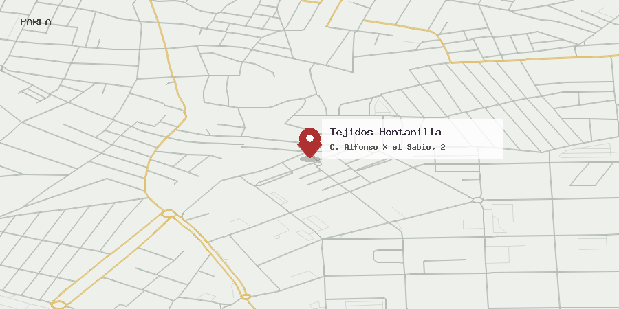 Mapa de ubicación de Tejidos Hontanilla en Calle Alfonso X el Sabio, 2, Parla