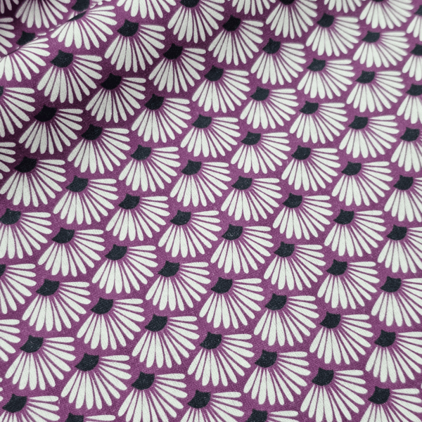 Algodón PLUMAS morado - Imagen 2
