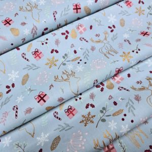 Algodón navidad ARCE azul