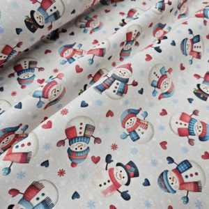 Algodón navidad MUÑECO NIEVE