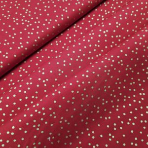 Algodón navidad TOPOS fondo rojo