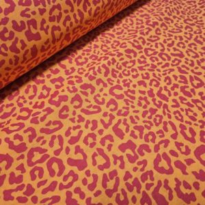 **Loneta ANIMAL PRINT neón naranja