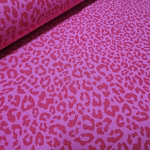 **Loneta ANIMAL PRINT neón rosa