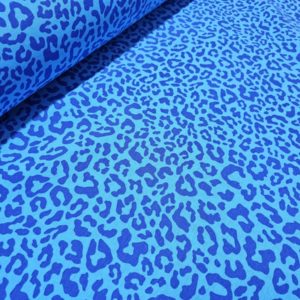 **Loneta ANIMAL PRINT neón azul