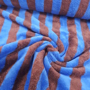 Rizo bicolor AZUL-CHOCOLATE